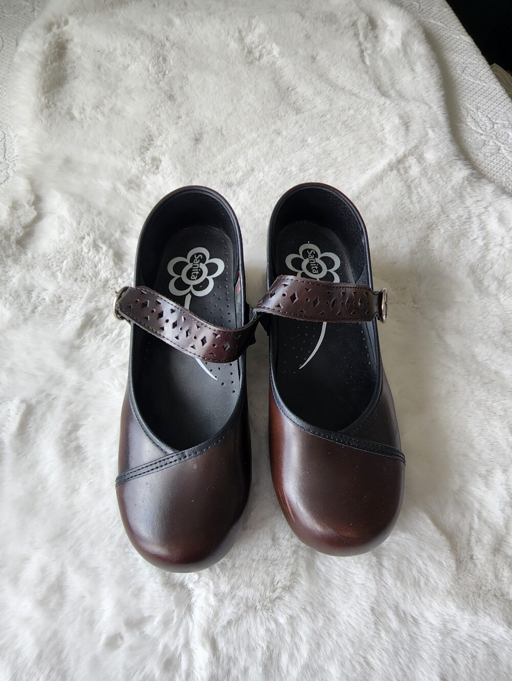 Sanita Brown Mary Jane Dress Shoes